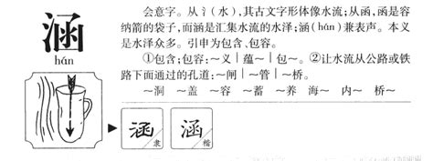 涵字意思|涵字的解释